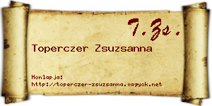 Toperczer Zsuzsanna névjegykártya